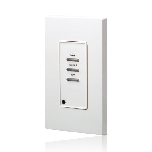 Leviton Dimensions D4200 Remote Station For Commercial Lighting Control System 1 Scene Maximum And Off (D42P1-M0W)