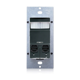 Leviton Dual Relay Wall Box Multi-Technology Occupancy Sensor With A Neutral Wire 120/208/220/230/240/277V 50/60Hz CEC Title 20/24 Compliant (OSSMD-MAE)