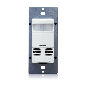 Leviton Dual Relay Wall Box Multi-Technology Occupancy Sensor With A Neutral Wire 120/208/220/230/240/277V 50/60Hz CEC Title 20/24 Compliant (OSSMD-MAW)