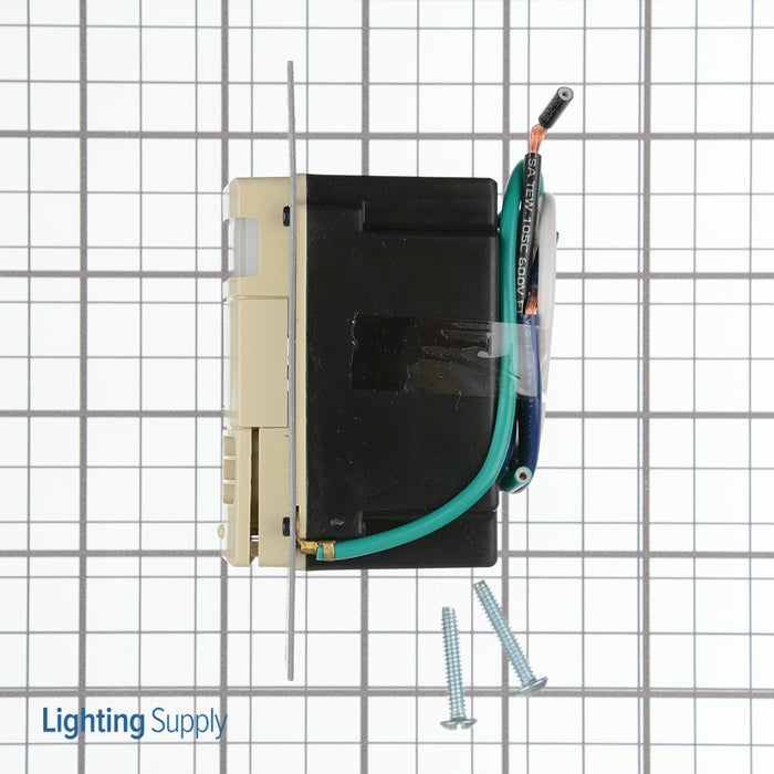 Leviton Multi-Technology Wall Box Occupancy Sensor With Neutral Wire 120/208/220/230/240/277V 50/60Hz 30s-30m Time Delay Ivory (OSSMT-MDI)