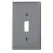 Leviton 1-Gang Toggle Device Switch Wall Plate Standard Size Thermoplastic Nylon Device Mount Gray (80701-GY)