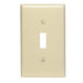 Leviton 1-Gang Toggle Device Switch Wall Plate Standard Size Thermoplastic Nylon Device Mount Ivory (80701-I)