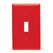 Leviton 1-Gang Toggle Device Switch Wall Plate Standard Size Thermoplastic Nylon Device Mount Red (80701-R)