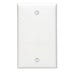 Leviton 1-Gang No Device Blank Wall Plate Standard Size Thermoplastic Nylon Box Mount Gray (80714-GY)