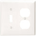 Leviton 2-Gang 1-Toggle 1-Duplex Device Combination Wall Plate Standard Size Thermoplastic Nylon Device Mount Red (80705-R)