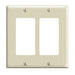 Leviton 2-Gang Decora/GFCI Device Decora Wall Plate/Faceplate Standard Size Thermoplastic Nylon Device Mount Ivory (80409-NI)