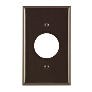 Leviton 1-Gang Single 1.406 Inch Hole Device Receptacle Wall Plate Standard Size Thermoplastic Nylon Device Mount Brown Familia (80704)