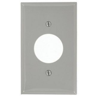 Leviton 1-Gang Single 1.406 Inch Hole Device Receptacle Wall Plate Standard Size Thermoplastic Nylon Device Mount Gray (80704-GY)