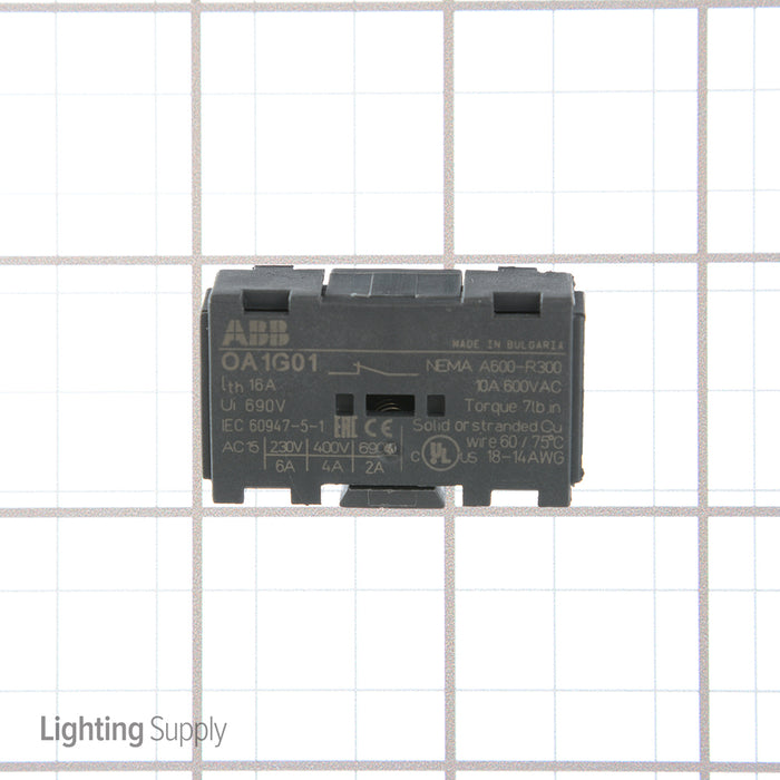 Leviton 30/60/80 Amp Non-Fused Auxiliary Contact Normal Closed Gray (AUXNC-NF)