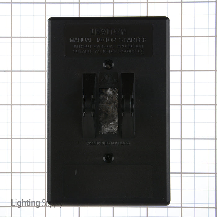 Leviton 30 Amp 600V Toggle Three-Pole AC Manual Motor Controller In Type 1 Thermoplastic Enclosure With Metal Back Plate Black (N1303-TDS)