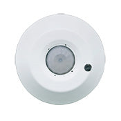Leviton Occupancy Sensor With Integrated Photocell Line Voltage Dual Relay PIR Ceiling Mount 1500 Square Foot 120-277V With Extended Range Lens/Mid-Range Provolt (O2C15-IDW)
