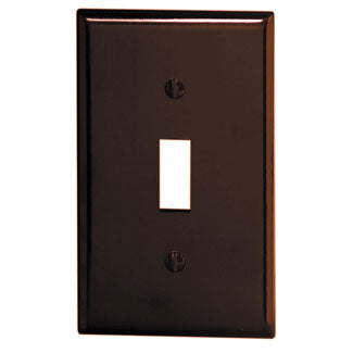 Leviton 1-Gang Toggle Device Switch Wall Plate Standard Size Thermoset Device Mount Brown (85001)