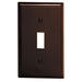 Leviton 1-Gang Toggle Device Switch Wall Plate Standard Size Thermoset Device Mount Brown (85001)