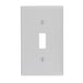 Leviton 1-Gang Toggle Device Switch Wall Plate Standard Size Thermoset Device Mount Gray (87001)