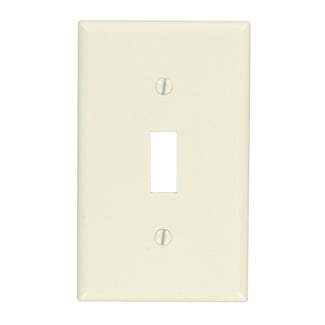 Leviton 1-Gang Toggle Device Switch Wall Plate/Faceplate Standard Size Thermoset Device Mount Light Almond (78001)