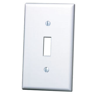 Leviton 1-Gang Toggle Device Switch Wall Plate Standard Size Thermoset Device Mount White (88001)