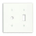 Leviton 2-Gang 1-Toggle 1-Telephone/Cable .406 Device Combination Wall Plate Standard Size Thermoset Strap Mount Ivory (86077)