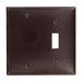 Leviton 2-Gang 1-Toggle 1-Blank Device Combination Wall Plate Standard Size Thermoset Box Mount Brown (85006)