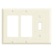 Leviton 3-Gang 1-Toggle 2-Decora/GFCI Device Combination Wall Plate Standard Size Thermoset Device Mount White (80431-W)