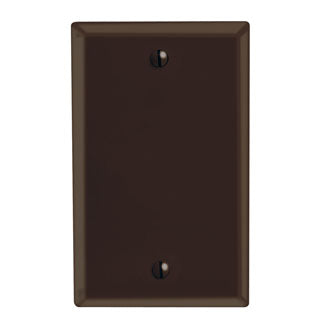 Leviton 1-Gang No Device Blank Wall Plate Standard Size Thermoset Box Mount Brown (85014)