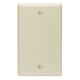 Leviton 1-Gang No Device Blank Wall Plate Standard Size Thermoset Box Mount Ivory (86014)