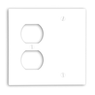 Leviton 2-Gang 1-Duplex 1-Blank Device Combination Wall Plate Standard Size Thermoset Box Mount Brown (85008)