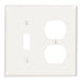 Leviton 2-Gang 1-Toggle 1-Duplex Device Combination Wall Plate Standard Size Thermoset Device Mount White (88005)