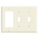 Leviton 3-Gang Wall Plate/Faceplate 2-Toggle 1-Decora Device Light Almond (80421-T)