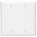 Leviton 2-Gang No Device Blank Wall Plate Standard Size Thermoset Box Mount White (88025)