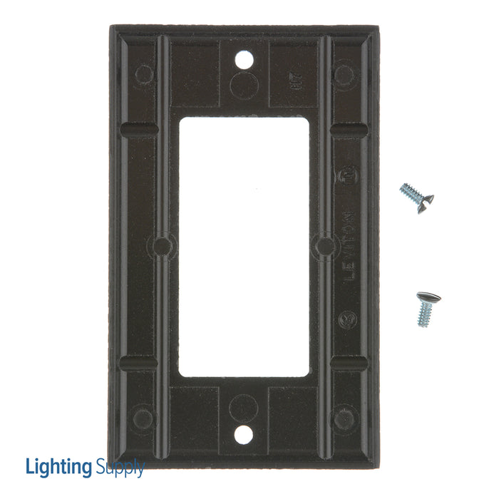 Leviton 1-Gang Decora/GFCI Device Decora Wall Plate/Faceplate Standard Size Thermoset Device Mount Brown (80401)