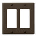 Leviton 2-Gang Decora/GFCI Device Decora Wall Plate/Faceplate Standard Size Thermoset Device Mount Brown (80409)