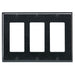 Leviton 3-Gang Decora/GFCI Device Decora Wall Plate/Faceplate Standard Size Thermoset Device Mount Black (80411-E)