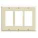 Leviton 3-Gang Decora/GFCI Device Decora Wall Plate/Faceplate Standard Size Thermoset Device Mount Ivory (80411-I)