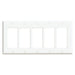 Leviton 5-Gang Decora/GFCI Device Decora Wall Plate/Faceplate Standard Size Thermoset Device Mount White (80423-W)