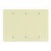 Leviton 3-Gang No Device Blank Wall Plate Standard Size Thermoset Box Mount Ivory (86033)