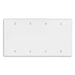 Leviton 4-Gang No Device Blank Wall Plate Standard Size Thermoset Box Mount White (88064)