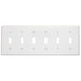 Leviton 6-Gang Toggle Device Switch Wall Plate Standard Size Thermoset Device Mount Ivory (86036)