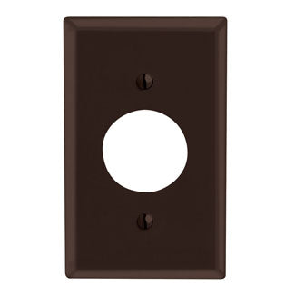 Leviton 1-Gang Single 1.406 Inch Hole Device Receptacle Wall Plate Standard Size Thermoset Device Mount Brown (85004)