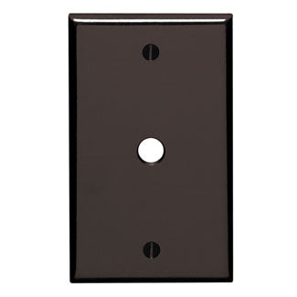 Leviton 1-Gang .406 Inch Hole Device Telephone/Cable Wall Plate Standard Size Thermoset Box Mount Brown (85013)