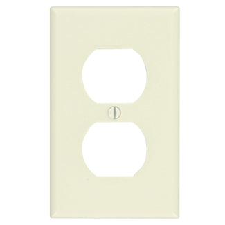 Leviton 1-Gang Duplex Device Receptacle Wall Plate Standard Size Thermoset Device Mount Light Almond (78003)