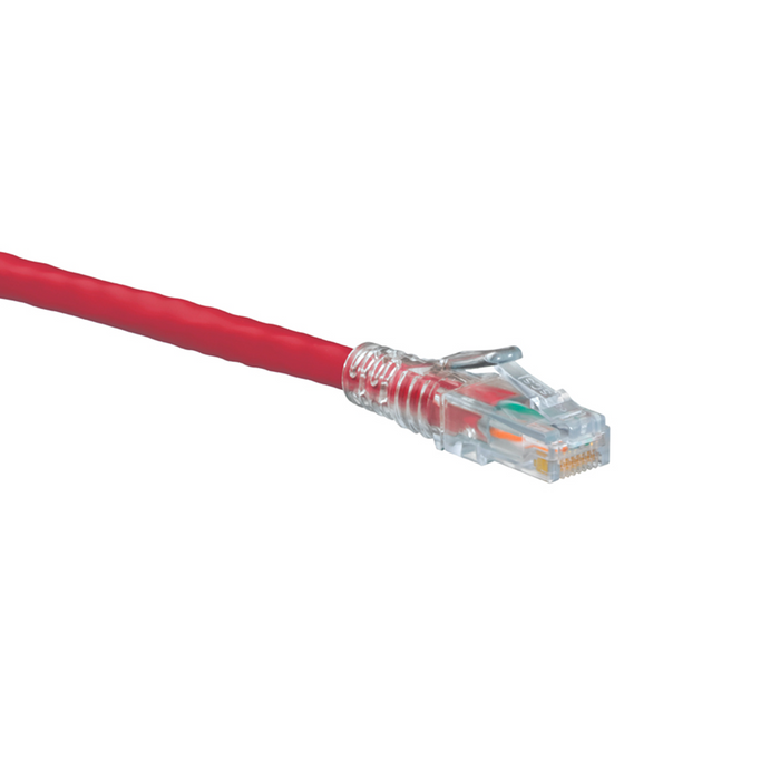 Leviton Extreme CAT6 SlimLine Boot Patch Cord 1 Foot Red (6D460-1R)