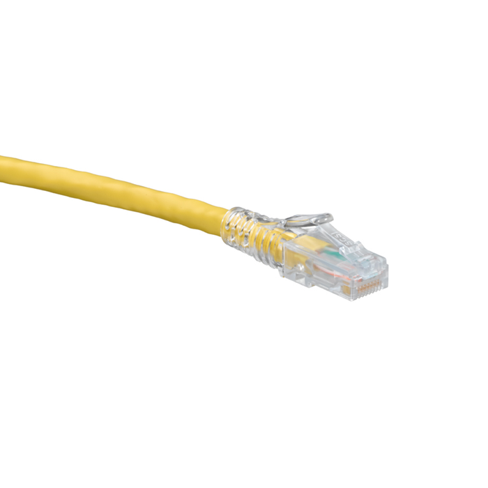 Leviton Extreme CAT6 SlimLine Boot Patch Cord 15 Foot Yellow (6D460-15Y)