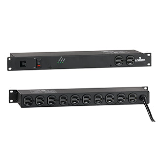 Leviton 120V 15 Amp Surge Protected 19 Inch Rack Mount With Switch And 5-15P Plug Data Sensitive 540 Joules 400V Impulse Clamping (5505-190)