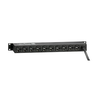 Leviton 120V 20 Amp Surge Protected 19 Inch Rack Mount With Switch And L5-20P Plug Data Sensitive 1440 Joules 330V Impulse Clamping (5500-20L)