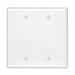 Leviton 2-Gang No Device Blank Wall Plate Midway Size Thermoset Box Mount White (80525-W)