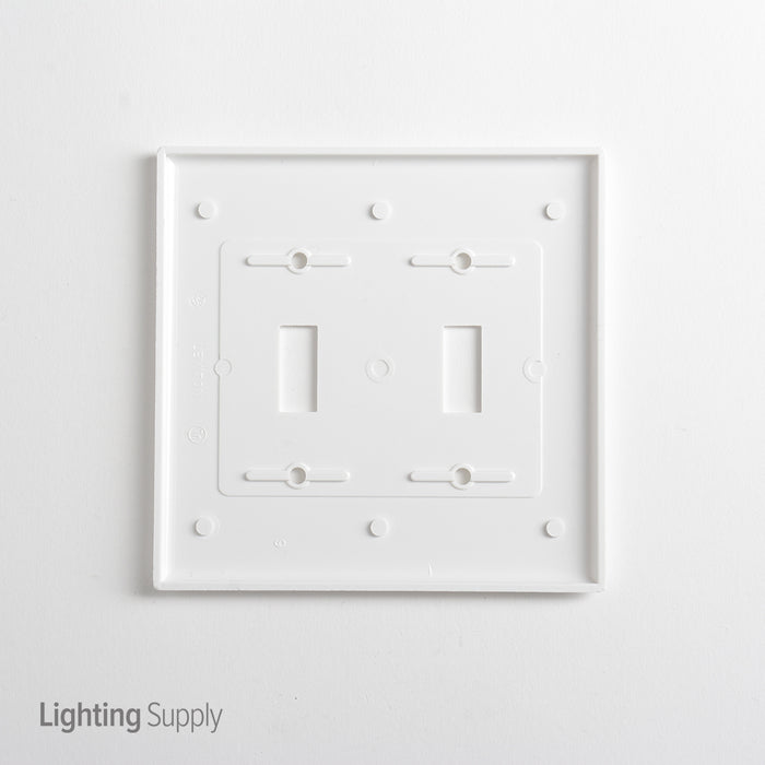Leviton 1-Gang Decora/GFCI Device Decora Wall Plate/Faceplate Midway Size Thermoset Device Mount White (80601-W)