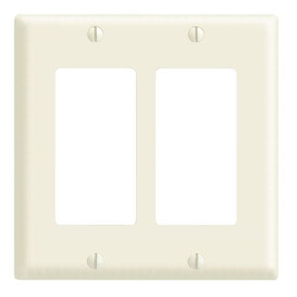 Leviton 2-Gang Decora/GFCI Device Decora Wall Plate/Faceplate Midway Size Thermoset Device Mount Brown (80609)