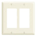 Leviton 2-Gang Decora/GFCI Device Decora Wall Plate/Faceplate Midway Size Thermoset Device Mount Brown (80609)
