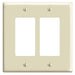Leviton 2-Gang Decora/GFCI Device Decora Wall Plate/Faceplate Midway Size Thermoset Device Mount Ivory (80609-I)