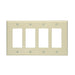 Leviton 4-Gang Decora/GFCI Device Decora Wall Plate/Faceplate Midway Size Thermoset Device Mount Ivory (80612-I)